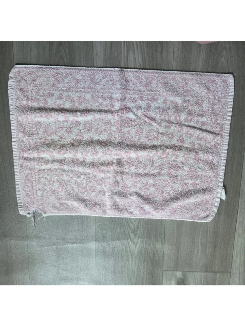 Cannon Pink & White Floral Jacquard Towel Set - 3 Pieces - 23x38 16x21 16x22 